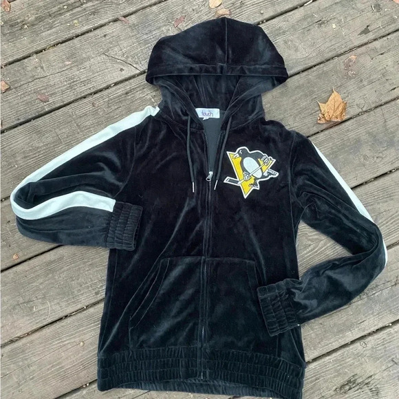TOUCH Alyssa Milano Pittsburgh Penguins velvety soft hoodie sz S MINT Pens cozy - Picture 7 of 8